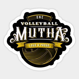 Volleyball Mutha | Vintage Tattoo-style Sticker